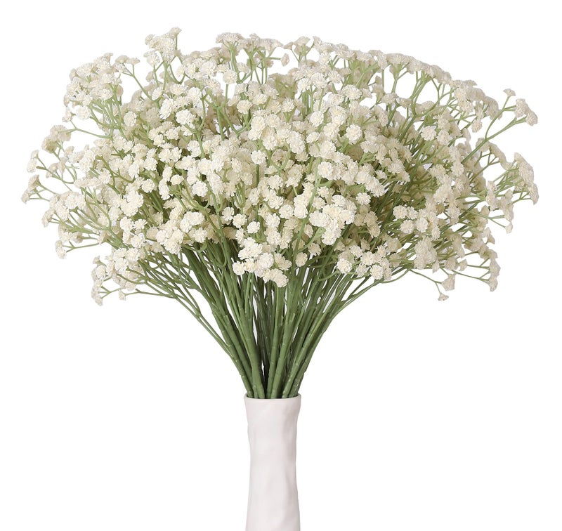 Duovlo 10pcs Babies Breath Flowers 23.6" Artificial Gypsophila Bouquets Real Touch Flowers for Wedding Home DIY Decor - Image 1